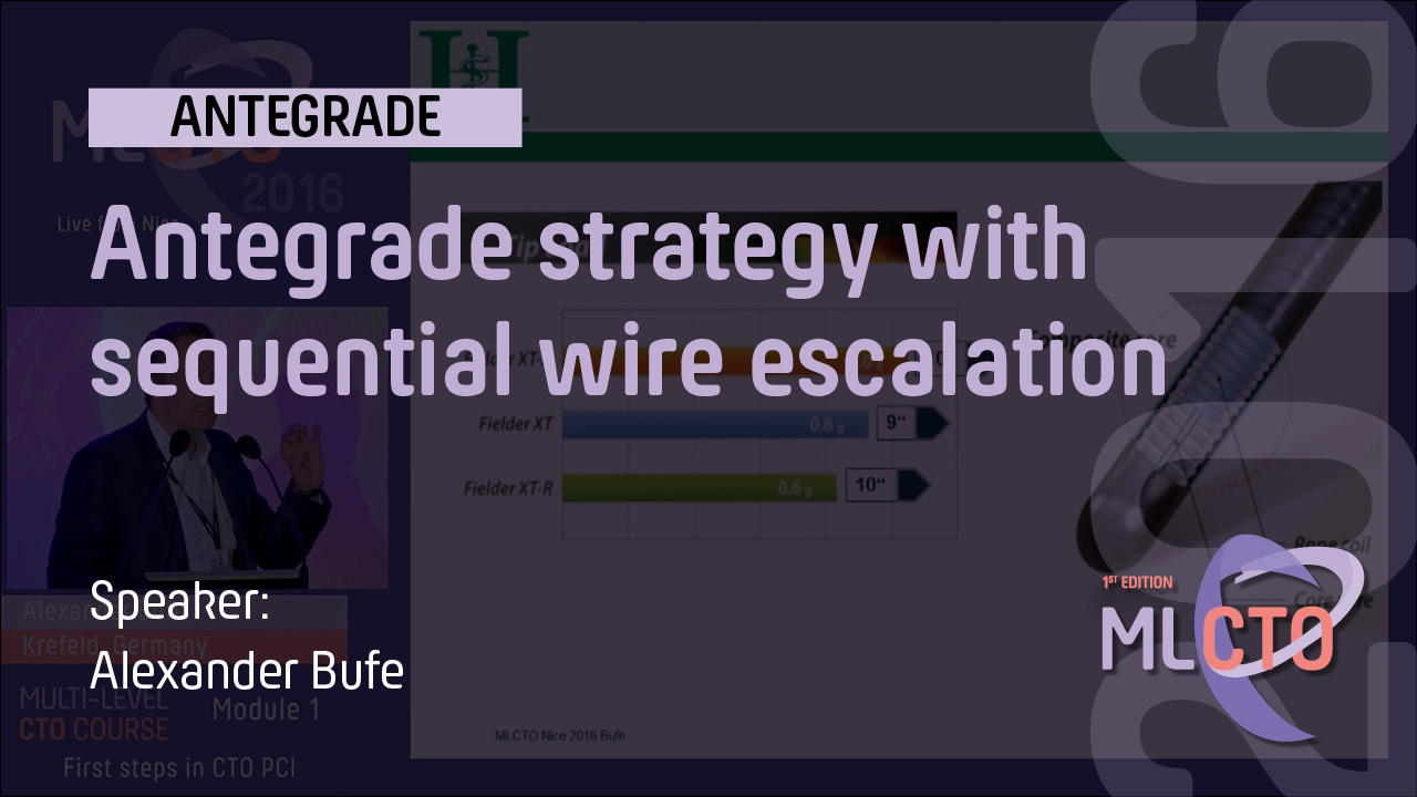 Antegrade strategy with sequential wire escalation