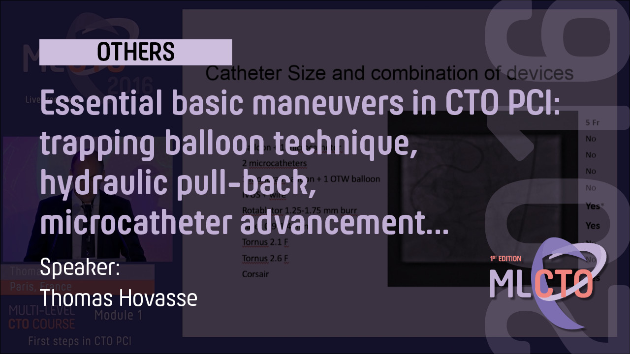 Essential basic maneuvers in CTO PCI: