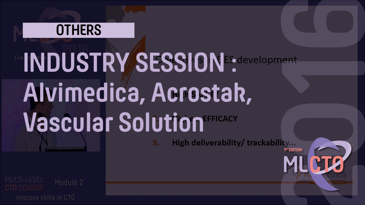 INDUSTRY SESSION : Alvimedica, Acrostak, Vascular Solution