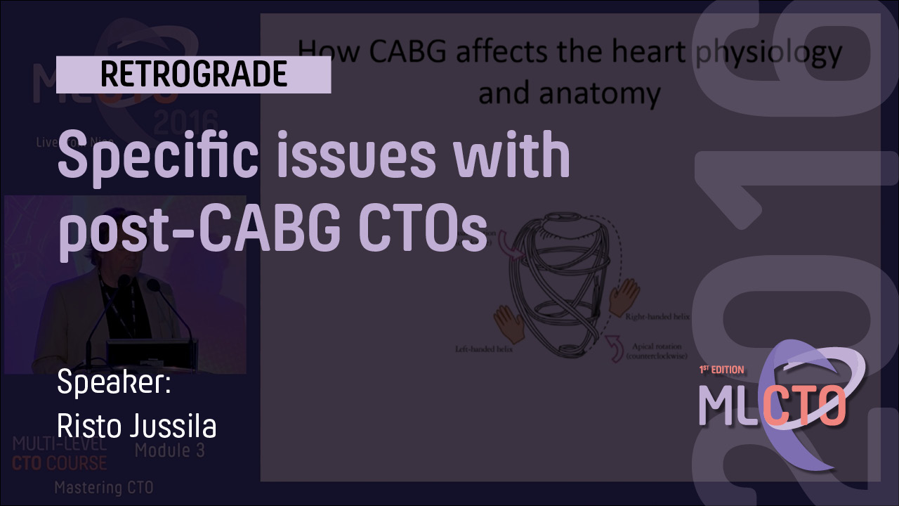 Specific issues with post-CABG CTOs