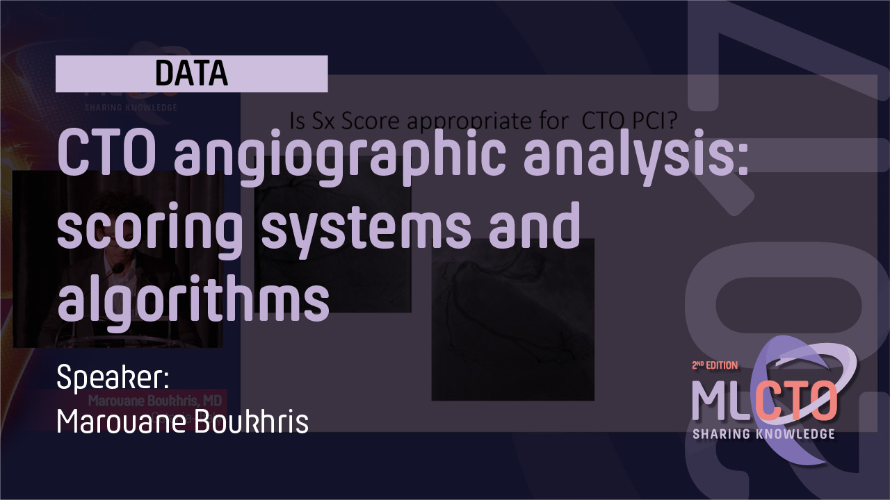 CTO angiographic analysis  scoring systems and algorithms