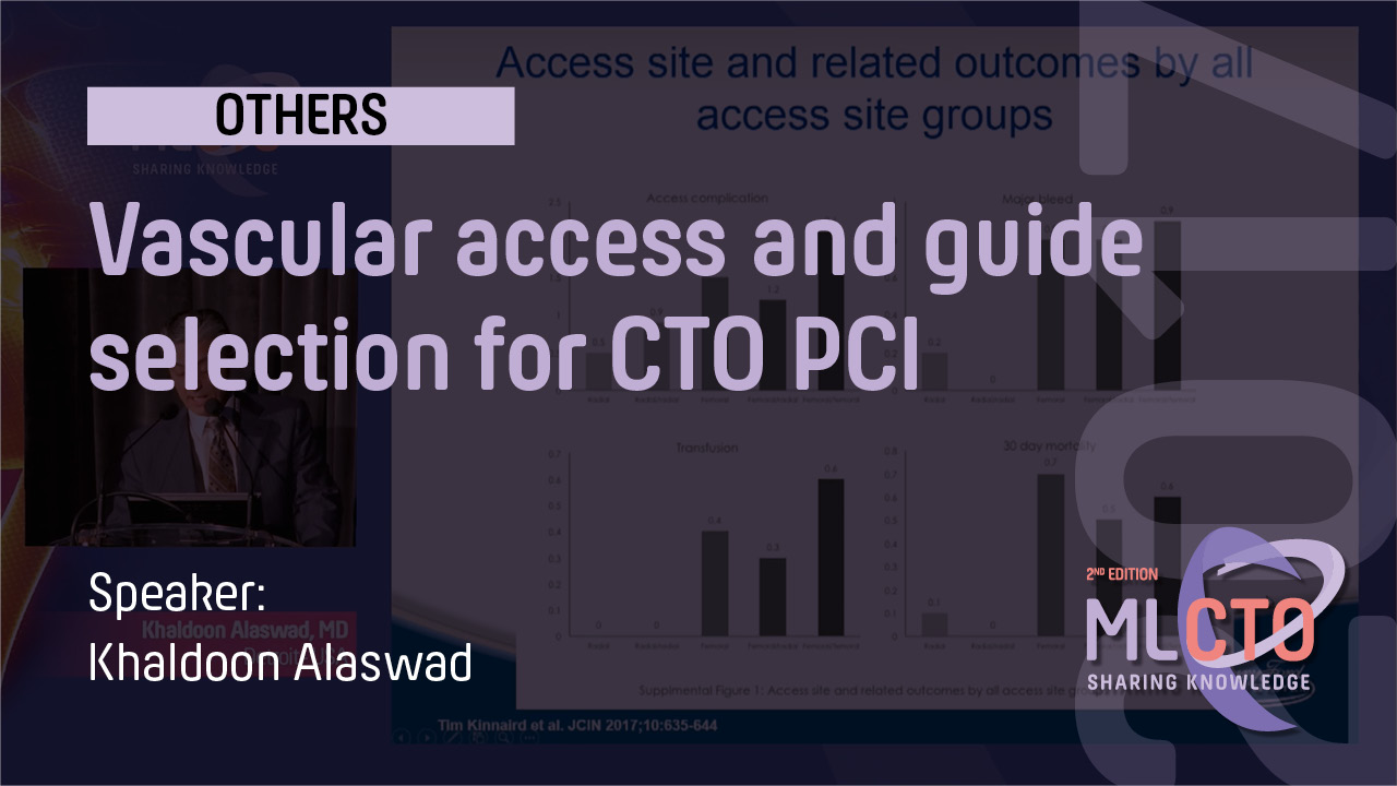 Vascular access and guide selection for CTO PCI