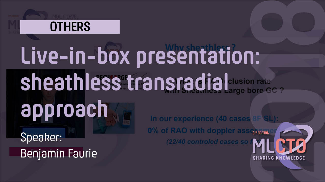 Live-in-box presentation: sheathless transradial approach