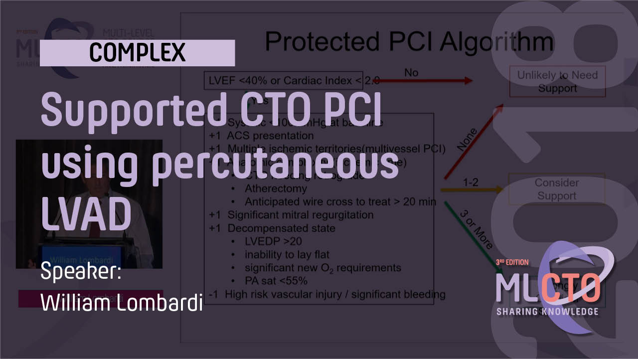 Supported CTO PCI using percutaneous LVAD