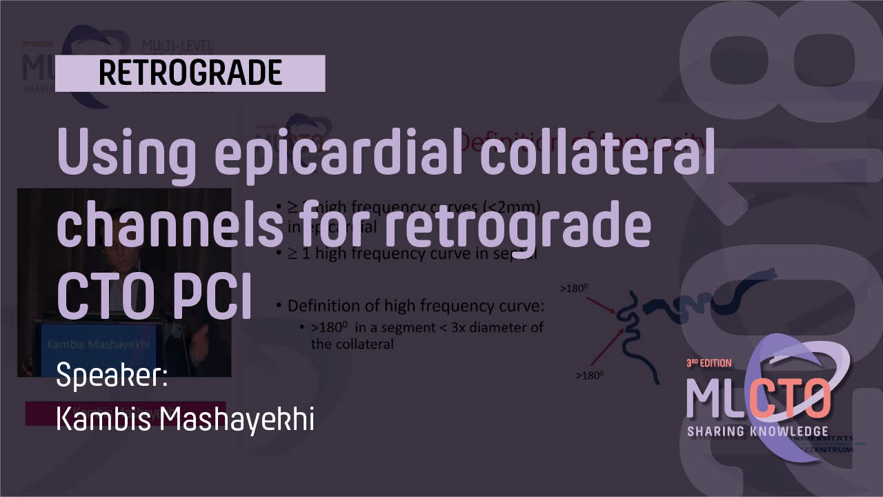 Using epicardial collateral channels for retrograde CTO PCI