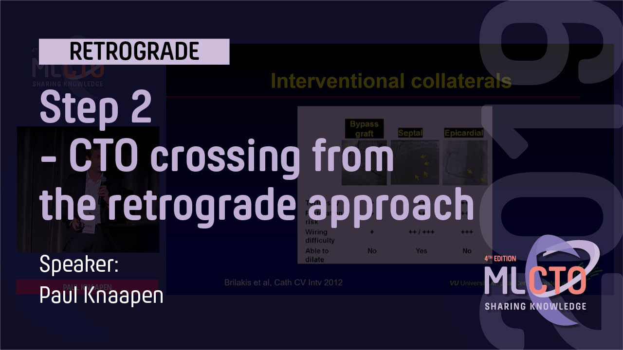 Step 2   CTO crossing from the retrograde approach