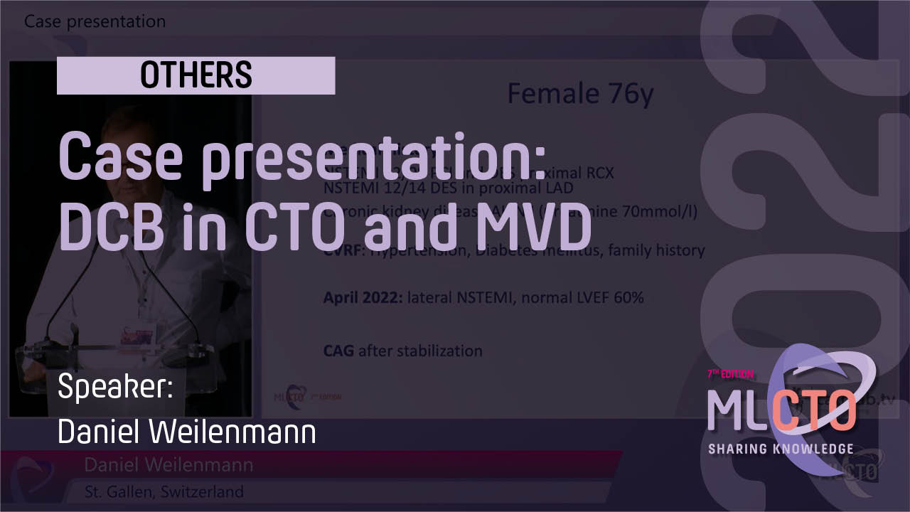 Case presentation: DCB in CTO and MVD