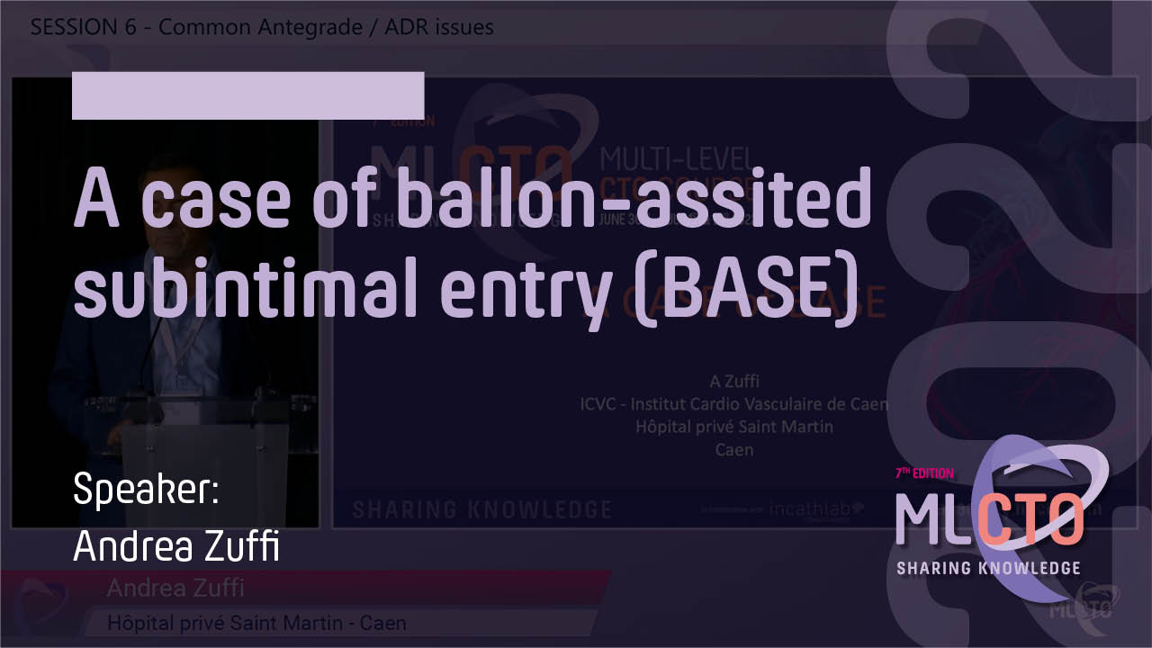 A case of ballon assited subintimal entry BASE