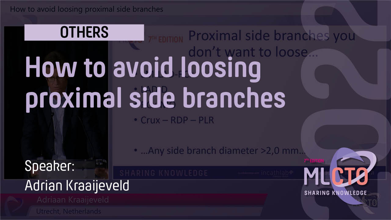 How to avoid loosing proximal side branches