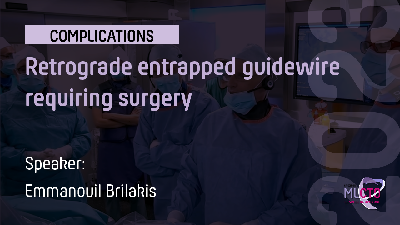 Retrograde entrapped guidewire requiring surgery