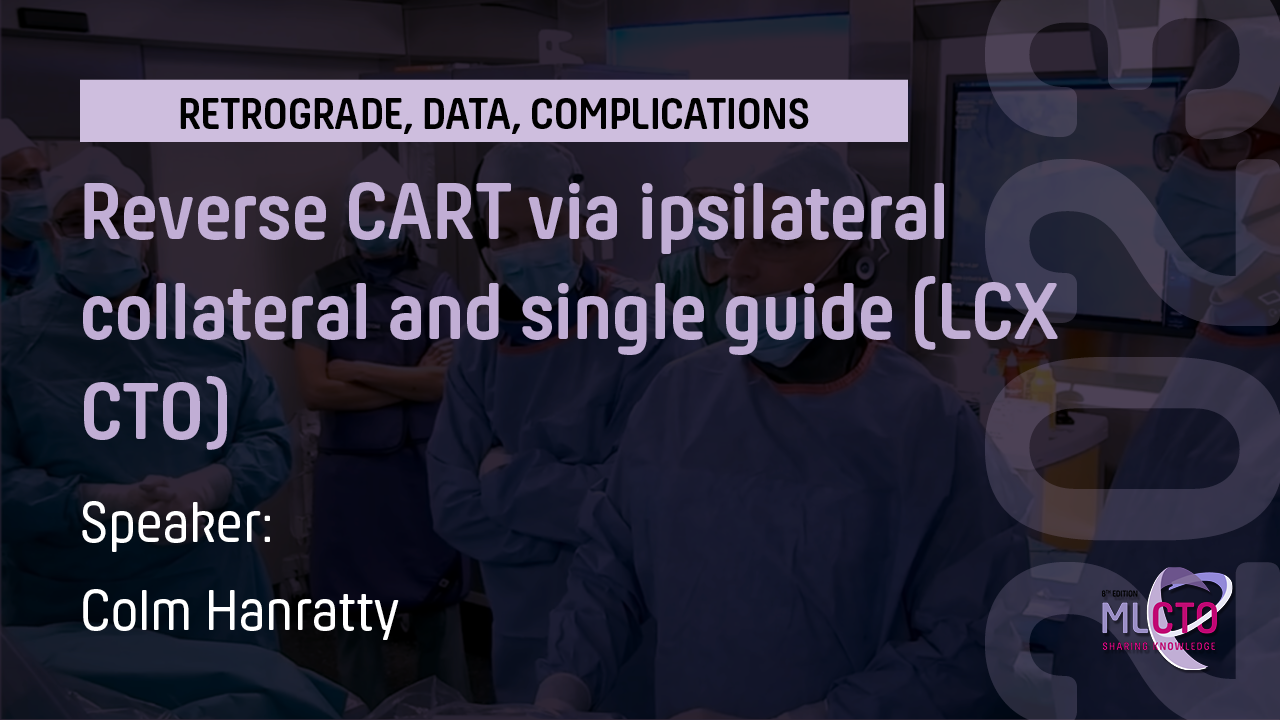 Reverse CART via ipsilateral collateral and single guide (LCX CTO)