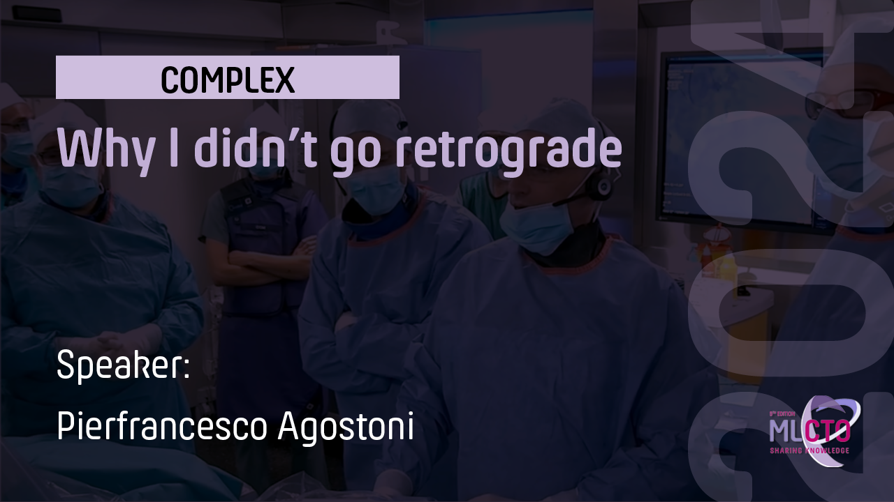 Bifurcation blunt stump CTO treated with imaging-assisted retrograde techniques