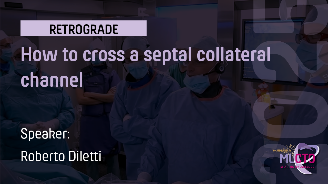 How to cross a septal collateral channel