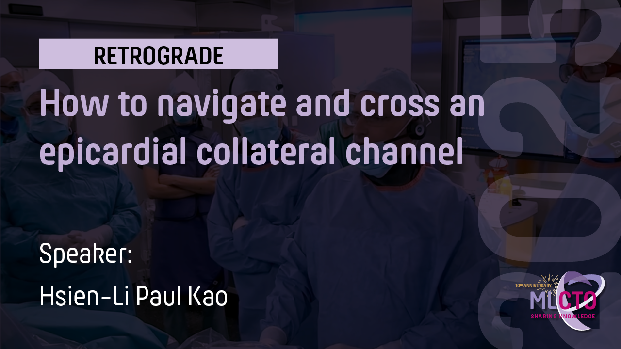 How to navigate and cross an epicardial collateral channel